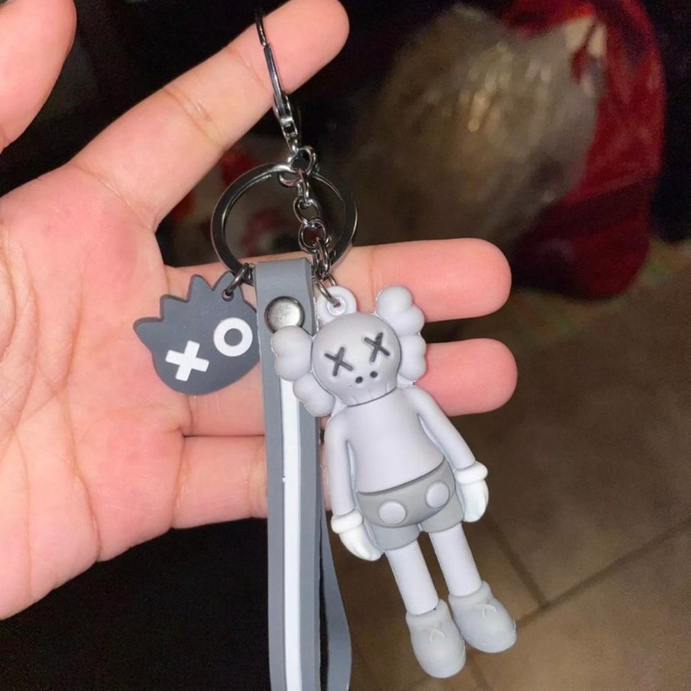 KAWS x Keychain figure collectable NWT GREY Versio